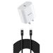 Cellet Wall Charger for Boost Celero 5G+ Plus (2024) - UL Certified Safe & Fast Charging PD (Power Delivery) USB Type-C (USB-C Port) Home Travel Power Adapter - White