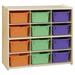 Contender 12 Section Cubby Storage Unit for Organizing Kids Toys, 3 Tier Shelving Unit for Classroom, Playroom