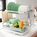 2-Tier Dish Drying Rack for Kitchen Counter