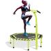 48" Fitness Trampoline with Adjustable Handle Bar, Silent Trampoline Bungee Rebounder Jumping Cardio Trainer Workout