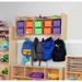 Contender 10 Section Wall Mounted Storage Cabinet with Assorted Pastel Trays, Multipurpose Playschool Furniture