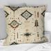 Designart "Tribal Nomad Boho Pattern I" Geometric Printed Throw Pillow