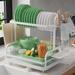 2-Tier Dish Drying Rack for Kitchen Counter