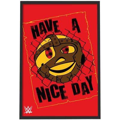 WWE Mankind Have A Nice Day Poster – gerahmt, A3 Image