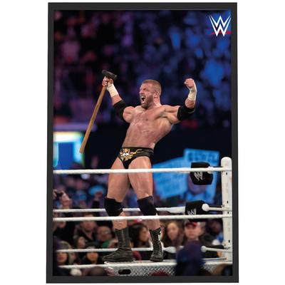 WWE Triple H in Ring Poster – gerahmt A3 Image