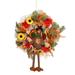 Thanksgiving Fall Wreath Berries Pumpkins turkey Leaves Autumn Wreaths for Front Door Fall Decor Porch Wall Home Outdoor Holiday Decorations Wreath for Autumn Halloween Thanksgiving