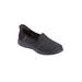 Wide Width Women's Hands-Free Slip-Ins™ Captivating Flat by Skechers in Black Wide (Size 11 W)