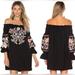 Free People Dresses | Free People Black Dress With Embroidery. | Color: Black | Size: M