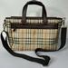 Burberry Bags | Burberry Haymarket Pvc Leather Laptop Bag | Color: Brown/Tan | Size: Os