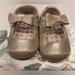 Disney Shoes | Disney Princess Gold Velcro Close Toddler Girls Size 4 Sparkle Bow Shoe Flat | Color: Gold | Size: 4bb