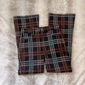 American Eagle Outfitters Pants & Jumpsuits | American Eagle Size 8 Short Plaid Flare Leggings | Color: Black/Orange | Size: 8p