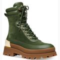 Michael Kors Shoes | Michael Kors Rowan Combat Boots | Color: Green | Size: 9