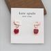 Kate Spade Jewelry | Kate Spade Ruby Red Heart Earrings With Elegant Temperament | Color: Red | Size: Os