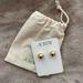 J. Crew Jewelry | Gold Ball Earrings From J. Crew | Color: Gold/Red | Size: Os