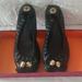 Tory Burch Shoes | Black Tory Burch 6.5 Flats With Gold Accents | Color: Black/Gold | Size: 6.5
