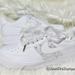 Nike Shoes | Custom Pearl Nike Air Force 1 Women’s Sneakers With Bling Swarovski Crystals | Color: White | Size: Various