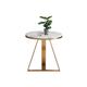 coffee tables living room Round White Marble Living Room Coffee Table Set, Gold Wrought Iron Small Room Side Table/Corner Table, 2 Sizes