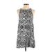 Abercrombie & Fitch Cocktail Dress - Shift Crew Neck Sleeveless: Gray Dresses - Women's Size X-Small