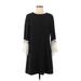 Tahari Cocktail Dress - A-Line Crew Neck 3/4 sleeves: Black Dresses - Women's Size 8