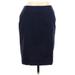 Talbots Casual Skirt: Blue Solid Bottoms - Women's Size 10 Petite