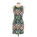 Forever 21 Casual Dress - Mini High Neck Sleeveless: Green Dresses - Women's Size Large