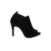 Simply Vera Vera Wang Ankle Boots: Slip-on Stilleto Cocktail Party Black Print Shoes - Women's Size 9 - Peep Toe