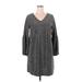 k/lab Casual Dress - Sweater Dress: Gray Marled Dresses - Women's Size X-Large