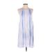 Bella Dahl Casual Dress - Slip dress: Blue Stripes Dresses - Women's Size Small