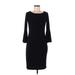 Calvin Klein Casual Dress - Sheath: Black Solid Dresses - Women's Size 6