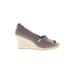 TOMS Wedges: Gray Solid Shoes - Women's Size 8 - Open Toe