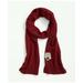 Brooks Brothers Women's Merino Wool Blend Lunar New Year Patch Scarf | Dark Red