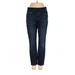 Lands' End Jeggings - High Rise Straight Leg Boyfriend: Blue Bottoms - Women's Size 2 - Sandwash