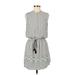 Collective Concepts Casual Dress - Mini Mock Sleeveless: Gray Dresses - Women's Size Medium