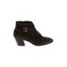 AQUATALIA Ankle Boots: Green Print Shoes - Women's Size 6 - Almond Toe