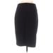 Express Casual Midi Skirt Calf Length: Black Grid Bottoms - Women's Size 8