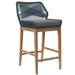 Wellspring Outdoor Patio Outdoor Patio Teak Wood Bar Stool - East End Imports EEI-5746-BLU-GPH