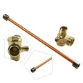 Valvole di ritegno del compressore d'aria Filettatura maschio G1/8 Accessori per connettori in lega di zinco Tubo di scarico a 3 porte 200mm Parte 20mm/16mm/10mm Strumento