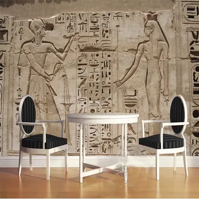 Custom Foto Tapete 3D Alte Ägypten Pharao Stein Carving Wohnzimmer Schlafzimmer Home Wand 3D Image