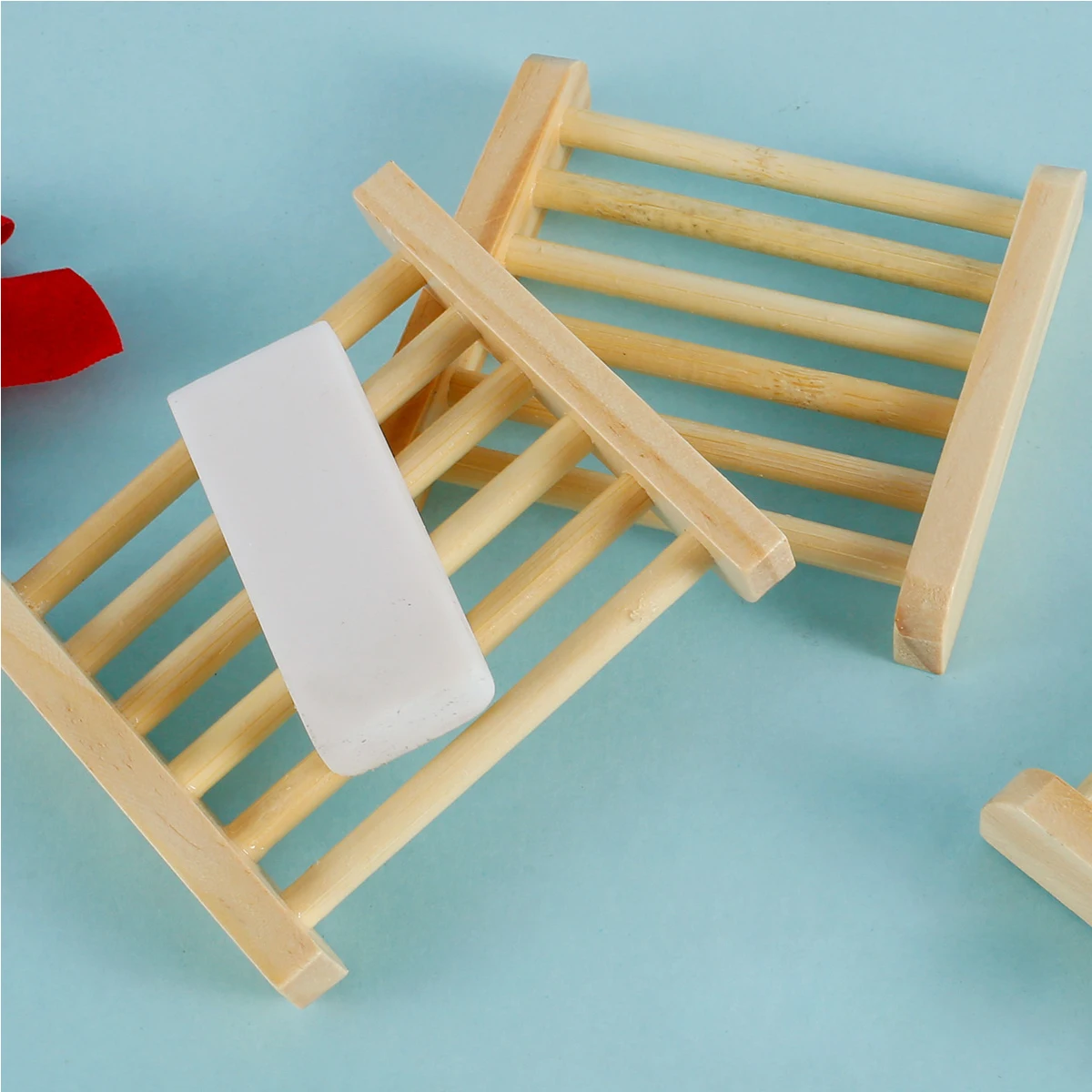 10/20 Stück Seifenschale aus Holz, selbstentleerender Seifenschalenhalter, natürlicher Holzhalter, Badewanne, Duschschale, Zubehör für Badezimmer