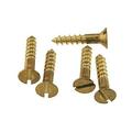 X 1-1/4 Brass Wood s Flat Countersunk Head Slotted Drive - (Pack Of 100) Solid Brass Plain Finish Size: Length: 1-1/4 Inches