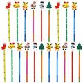 100 Pcs Christmas Pencils Bulk Creative Wooden Pencils Funny Pencils Children Prize Gifts (Random Style)