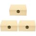 3pcs Retro Desktop Toy Container Diy Container for Kids Wooden Storage Case Toy Organizer Box