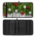 OWNTA Christmas Ball Xmas Tree Grey Wooden Texture Pattern Polyester Oxford Cloth Pencil Case Organizer - Efficient Storage Solution with Large Size 26x50.5 cm