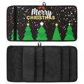 OWNTA Christmas Trees Winter Snow Night Pattern Polyester Oxford Cloth Pencil Case Organizer - Efficient Storage Solution with Large Size 26x50.5 cm