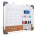 Small Whiteboard Corkboard Calendar Combo 12x16Inch Dry Erase Board for Wall Double-Sided Magnetic White Board Bulletin