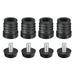 4Pack Inserts for Round Tubes with Leveling Feet for 19mm/0.75 OD Round Tube M6 Thread Black Plastic Furniture