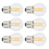 6Pcs Dimmable LED Lamp Bulbs G45 E27 4W Transparent Filament Bulbs for Home Lighting Warm Light 110V