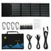 4-Fold 30W Solar Panel Folding Bag Dual USB+DC Output Solar Charger Portable Foldable Solar Charging Device Outdoor Portable Power Supply for Outdoor Hiking Climbing Camping Picnic
