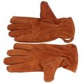 1 Pair Cowhide Work Gloves Heat Fire Resistant Forge Welding Gloves for Construction Gardening BBQBrown M