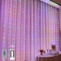 Hxoliqit Creative Party Decor Curtain Lights 8 Modes USB String Light With Remote Control(Multi-color) Led Lights Outdoor Led Christmas Lights Led Christmas Tree Lights Led Shop Light